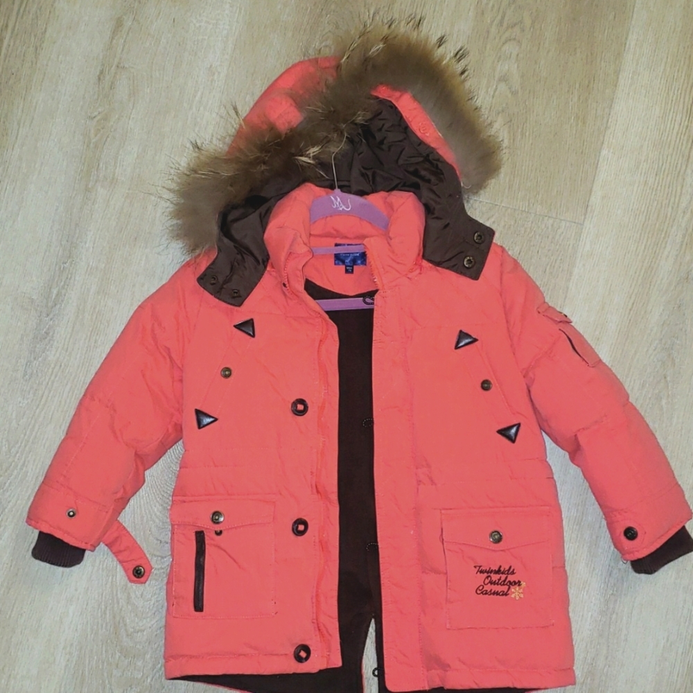 Winter jacket with fur hoodie